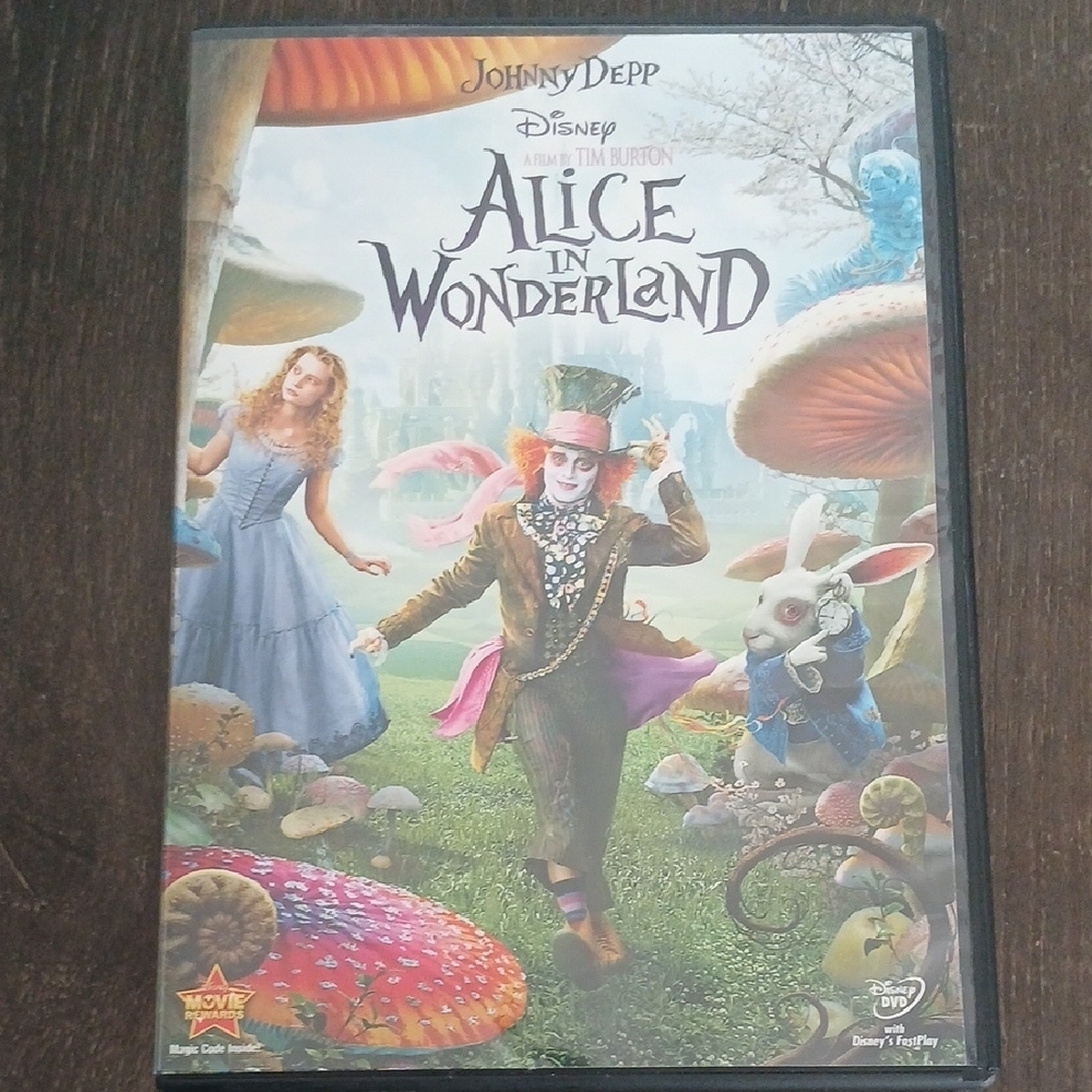 Disney's Alice in Wonderland DVD with Colorful Cover